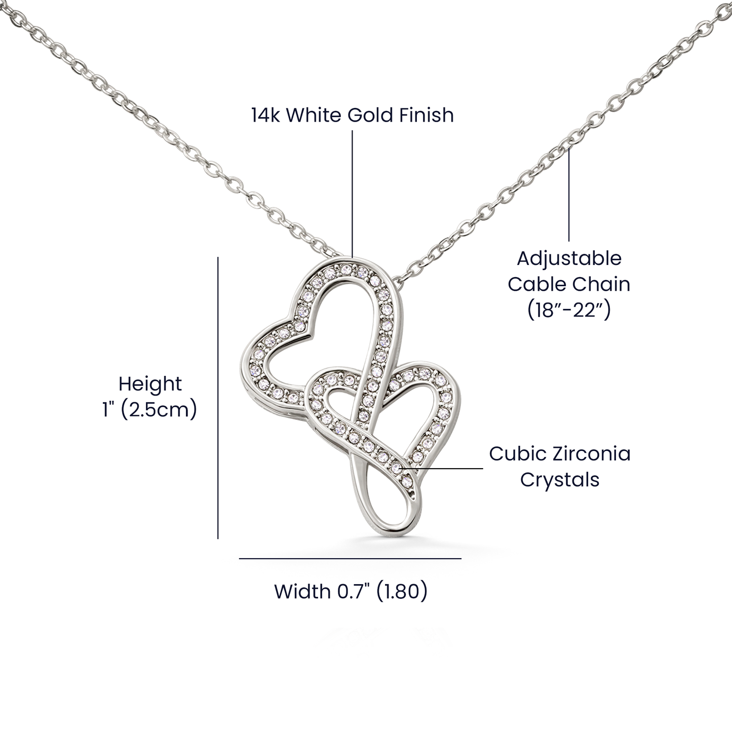 Gorgeous Wife Heart-to-Heart Pendant Necklace