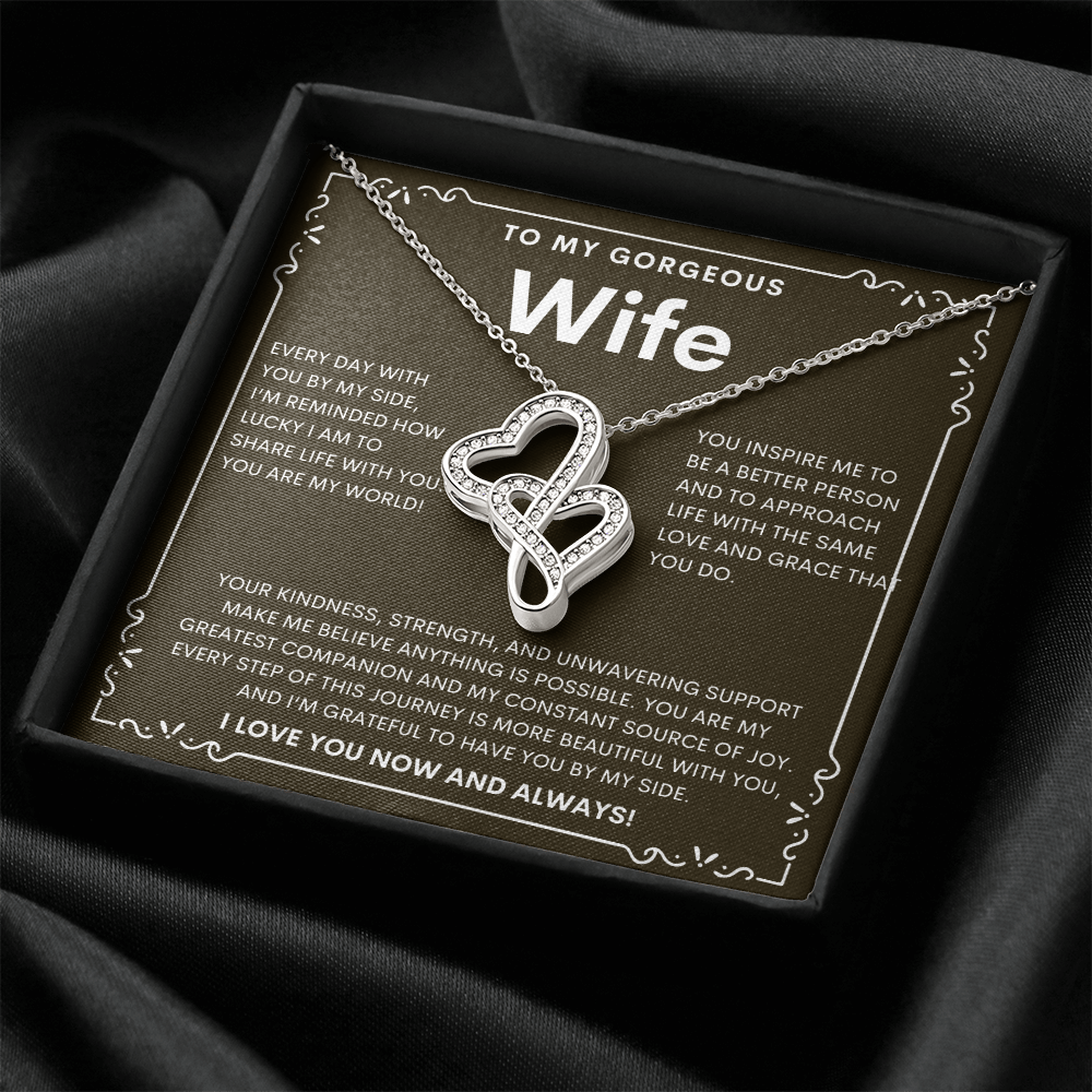 Gorgeous Wife Heart-to-Heart Pendant Necklace