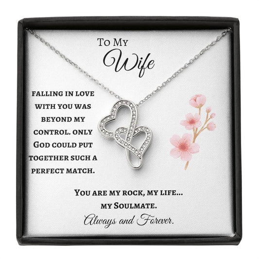 To My Wife Heart to Heart Necklace