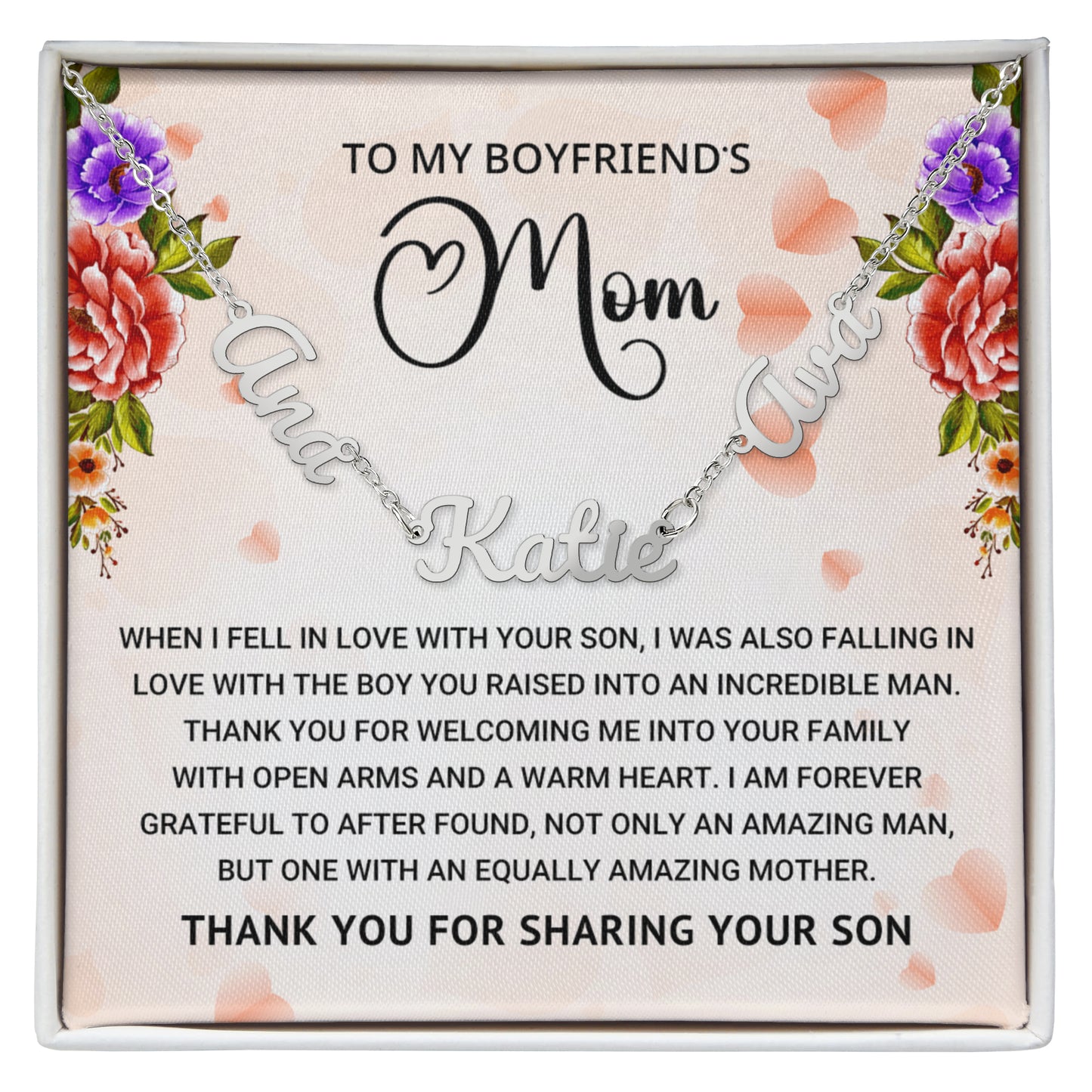 Multiple Name Necklace for Boyfriend's Mom
