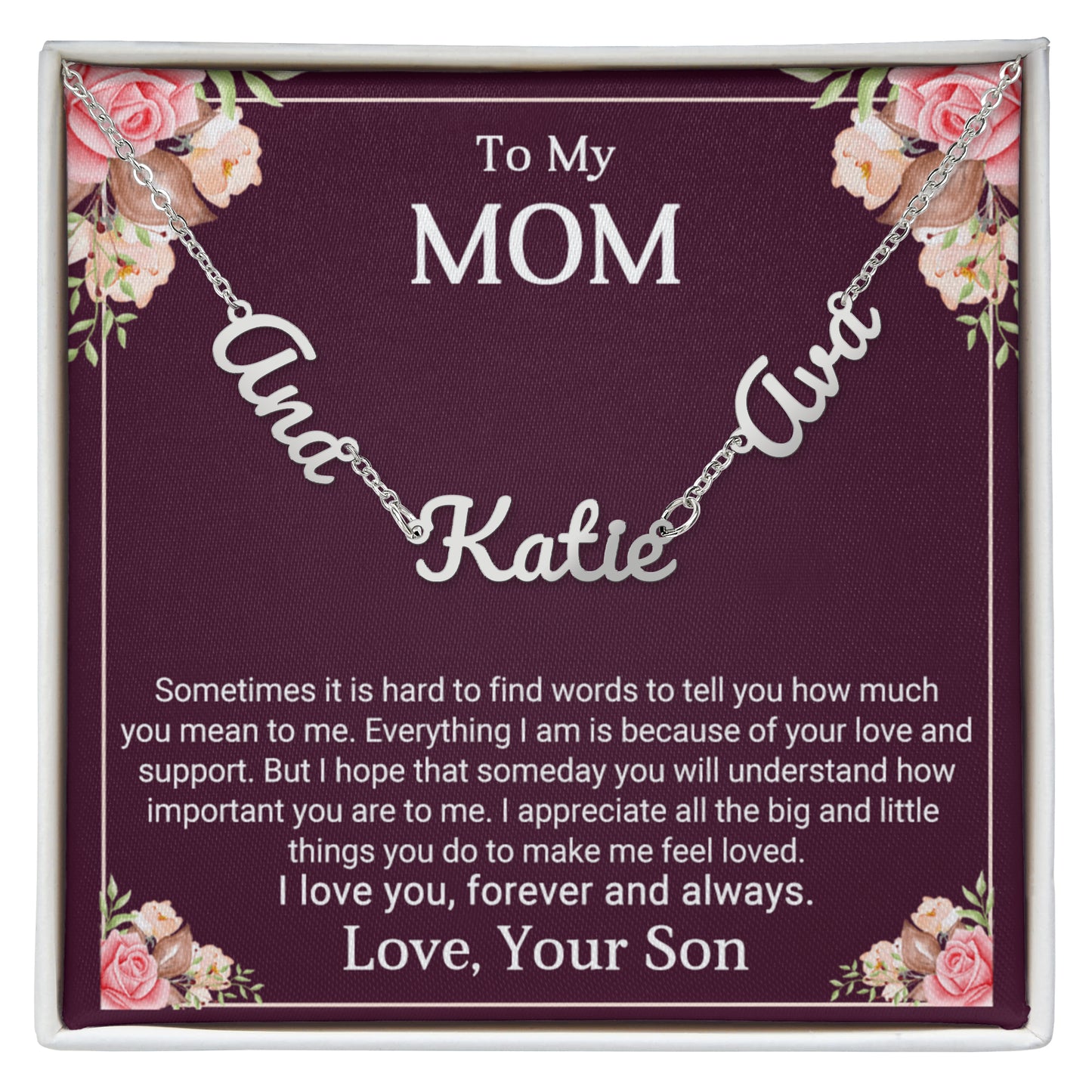 To Mom Personalized Name Necklace from Son