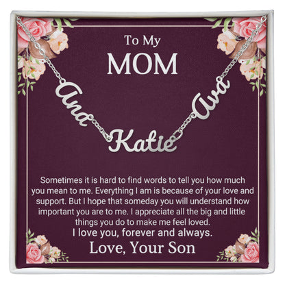 To Mom Personalized Name Necklace from Son