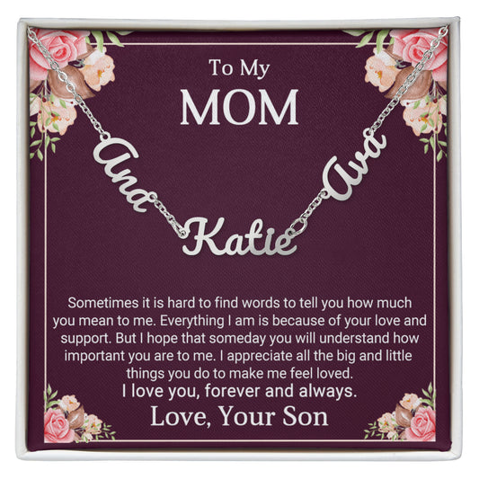 To Mom Personalized Name Necklace from Son