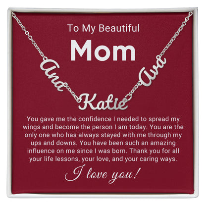 Multi Name Mom Personalized Necklace