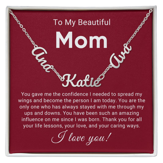 Multi Name Mom Personalized Necklace