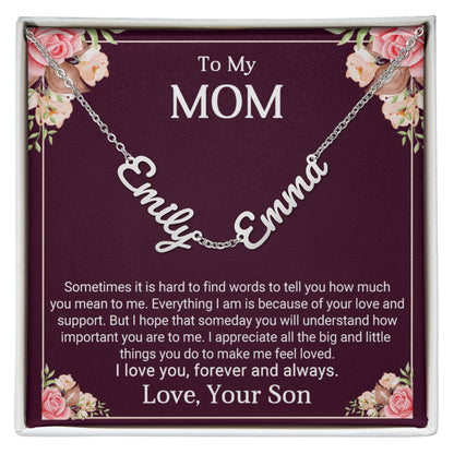 To Mom Personalized Name Necklace from Son