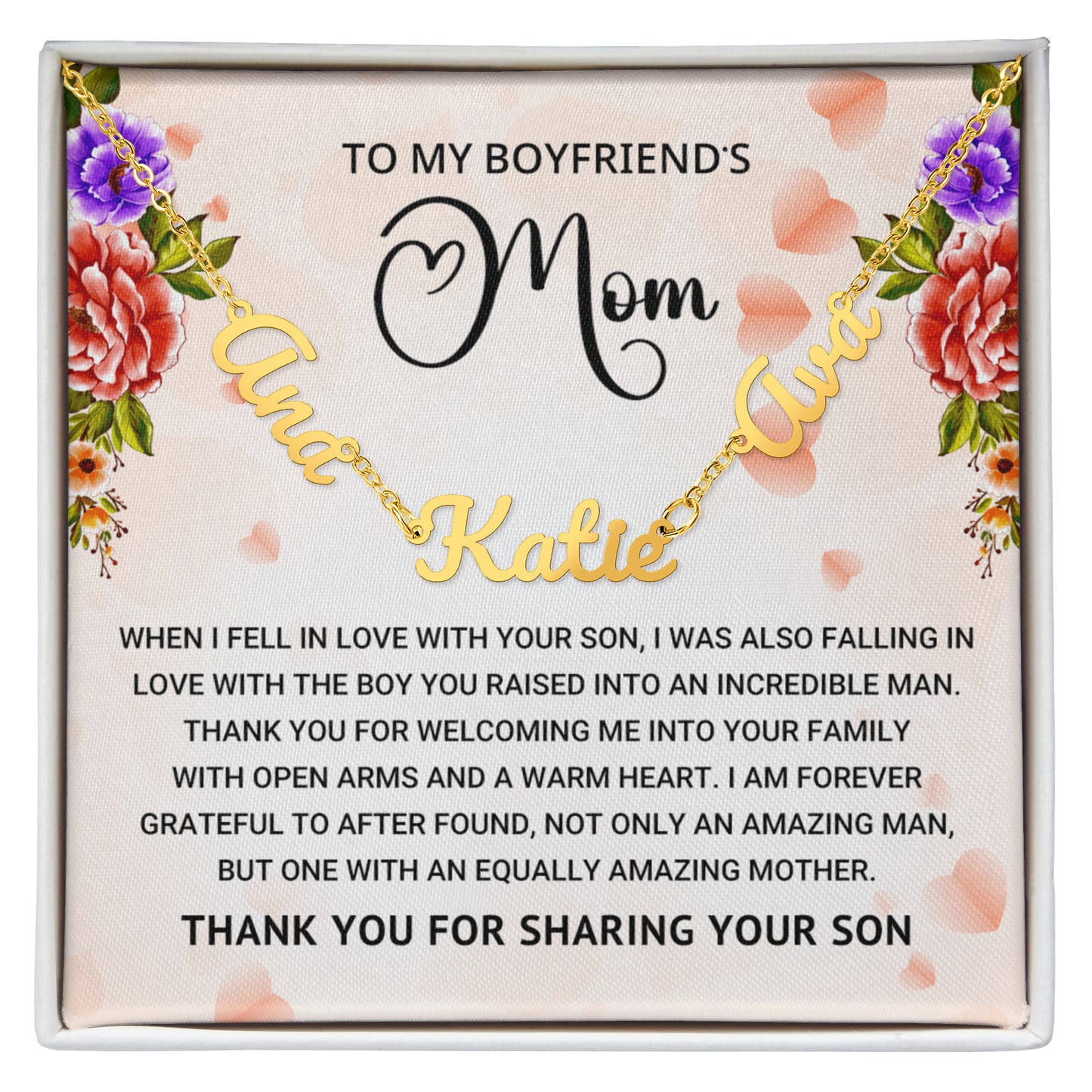 Multiple Name Necklace for Boyfriend's Mom