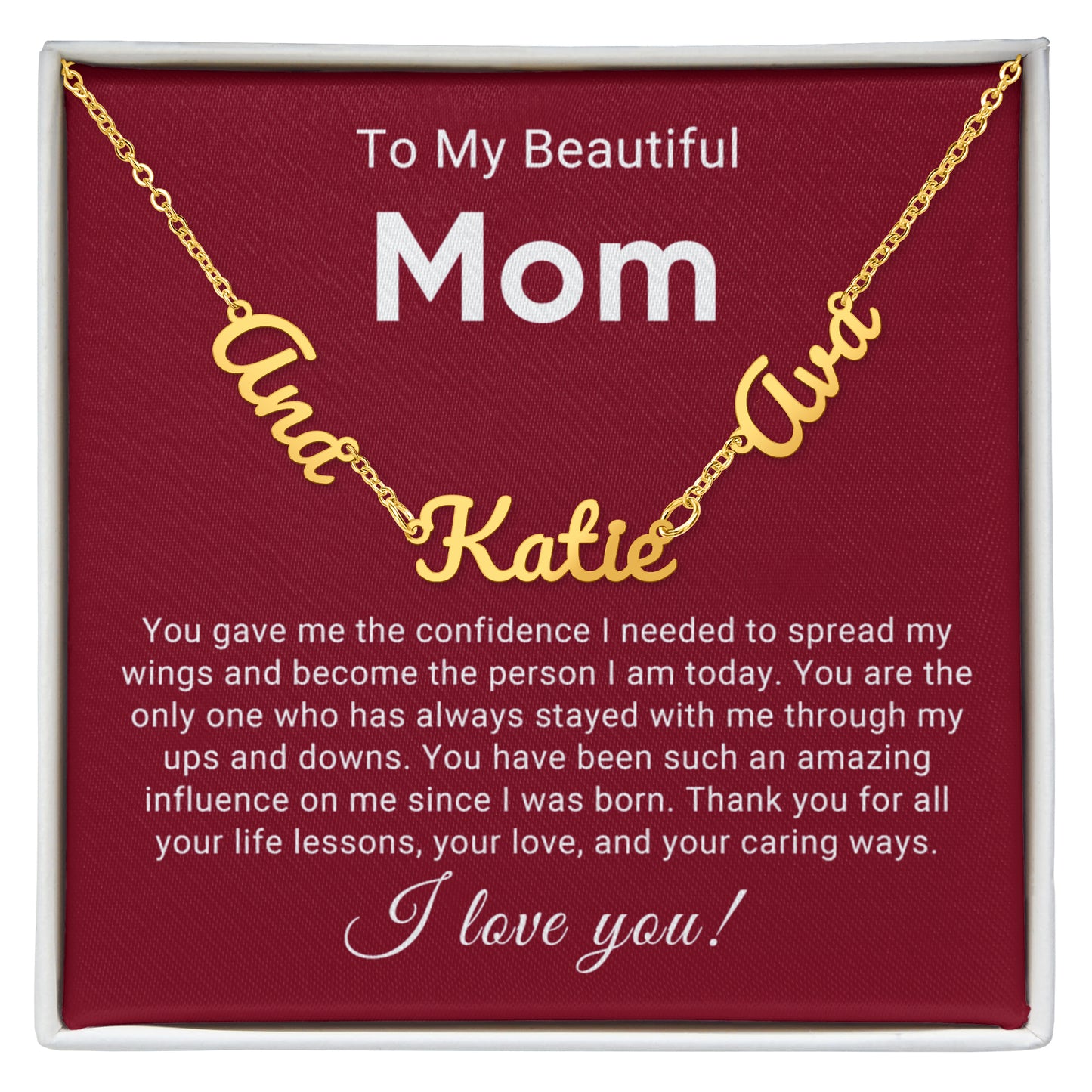 Multi Name Mom Personalized Necklace