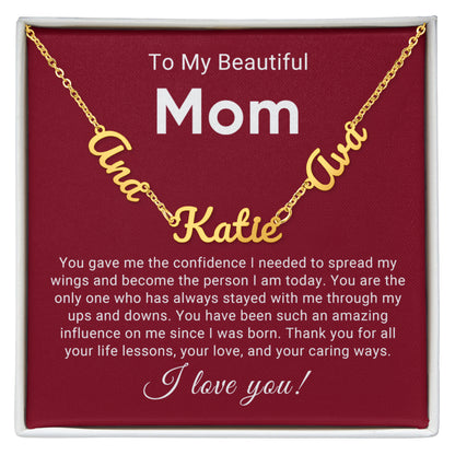Multi Name Mom Personalized Necklace