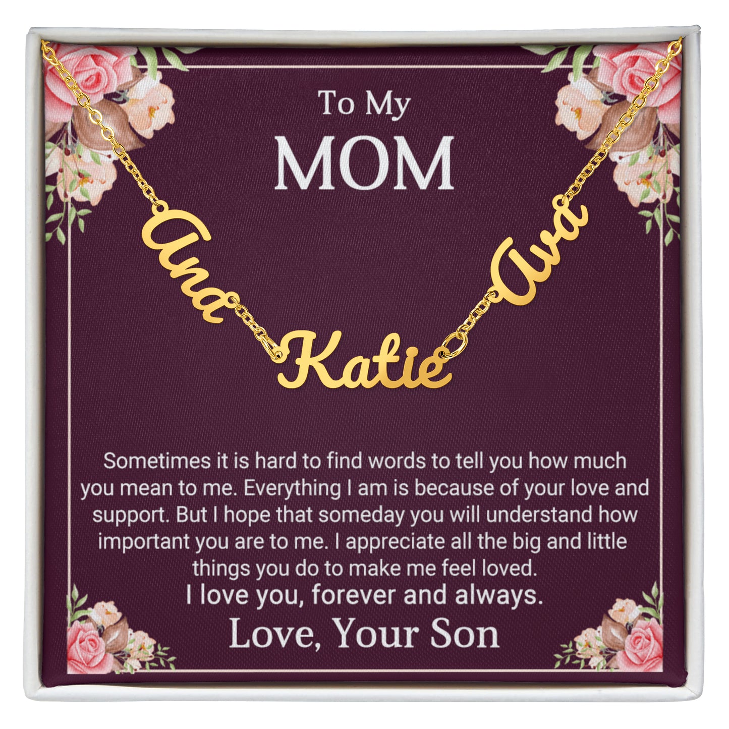 To Mom Personalized Name Necklace from Son