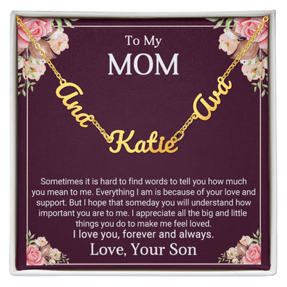 To Mom Personalized Name Necklace from Son