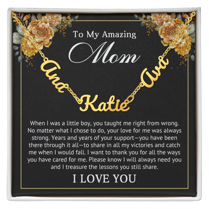 Personalized Multi-Name Necklace for Mom
