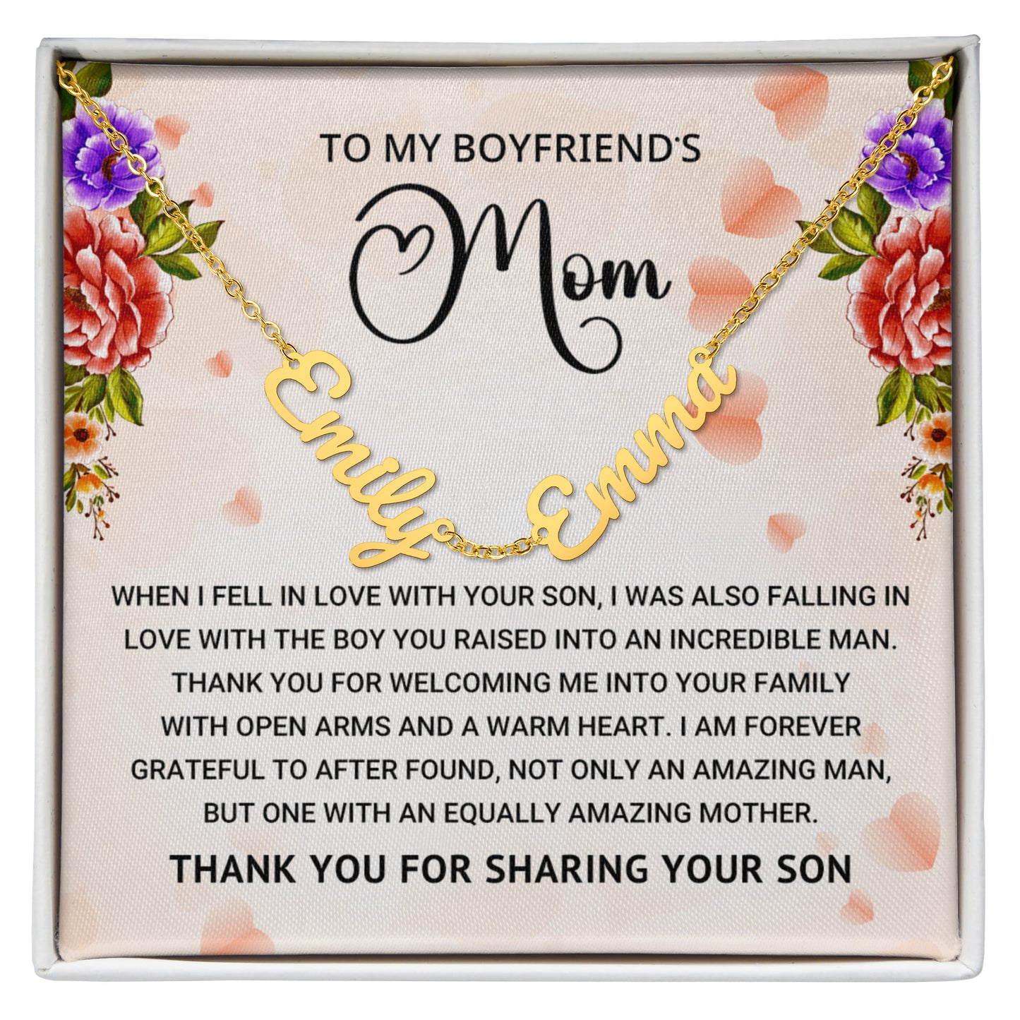 Multiple Name Necklace for Boyfriend's Mom