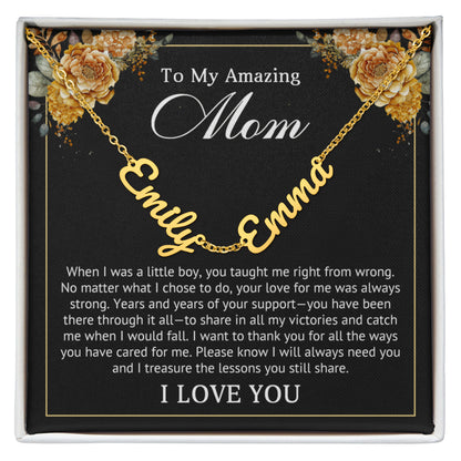 Personalized Multi-Name Necklace for Mom