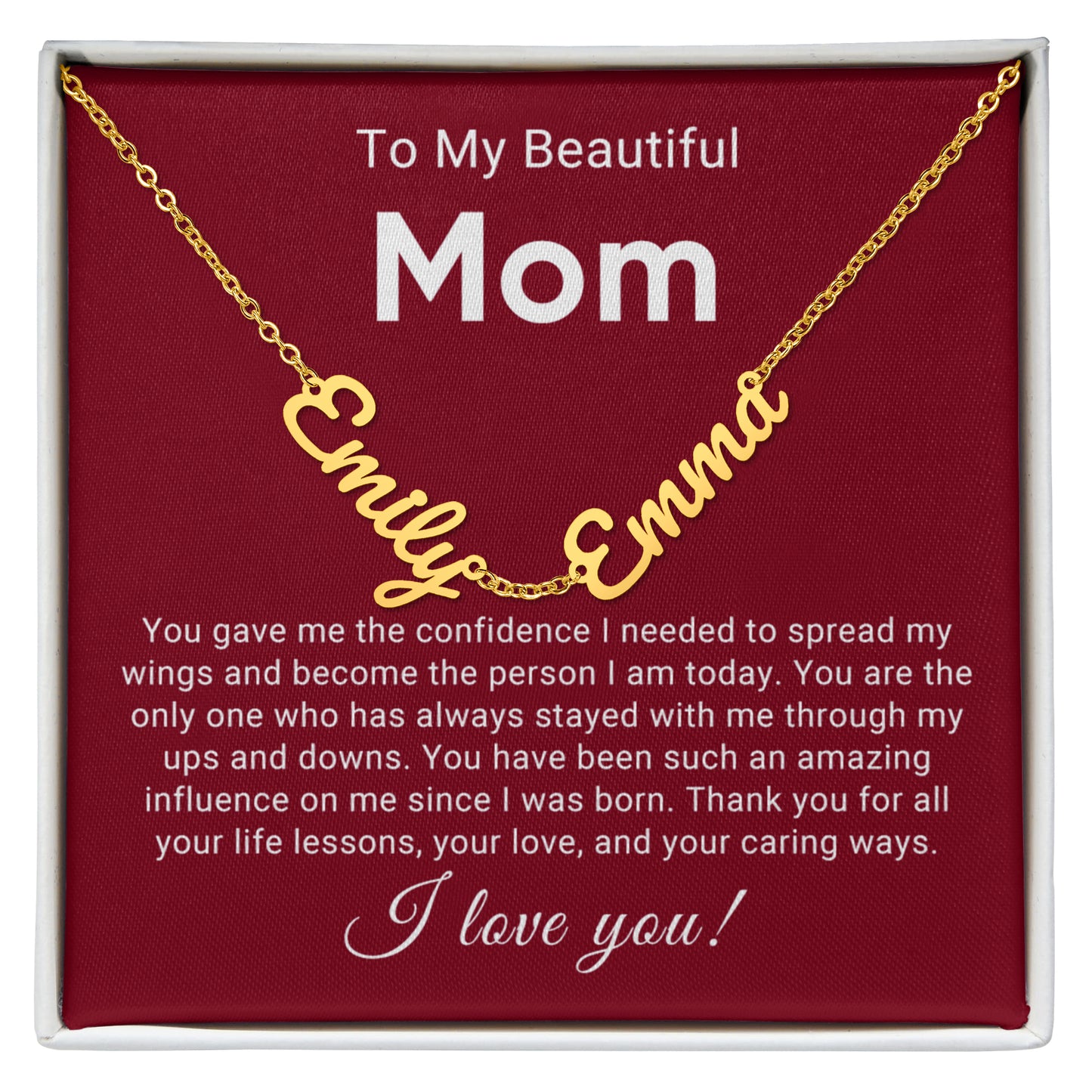 Multi Name Mom Personalized Necklace