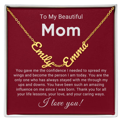 Multi Name Mom Personalized Necklace