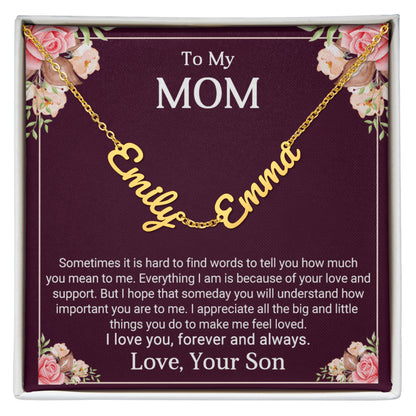 To Mom Personalized Name Necklace from Son