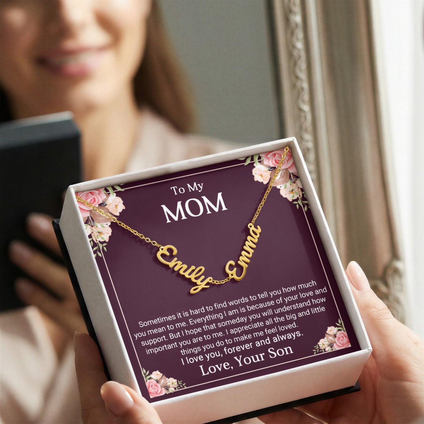 To Mom Personalized Name Necklace from Son
