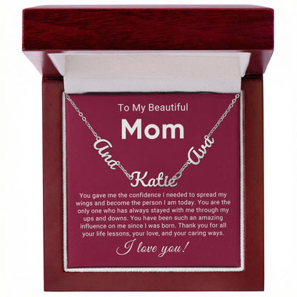 Multi Name Mom Personalized Necklace