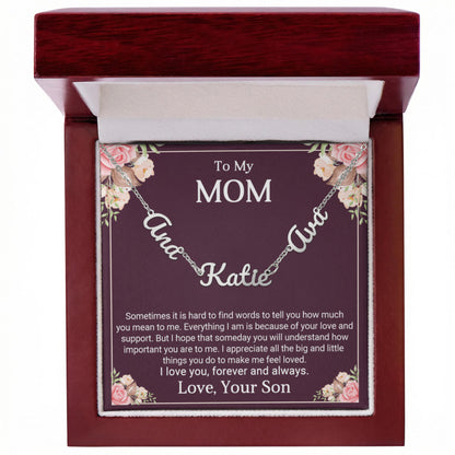 To Mom Personalized Name Necklace from Son