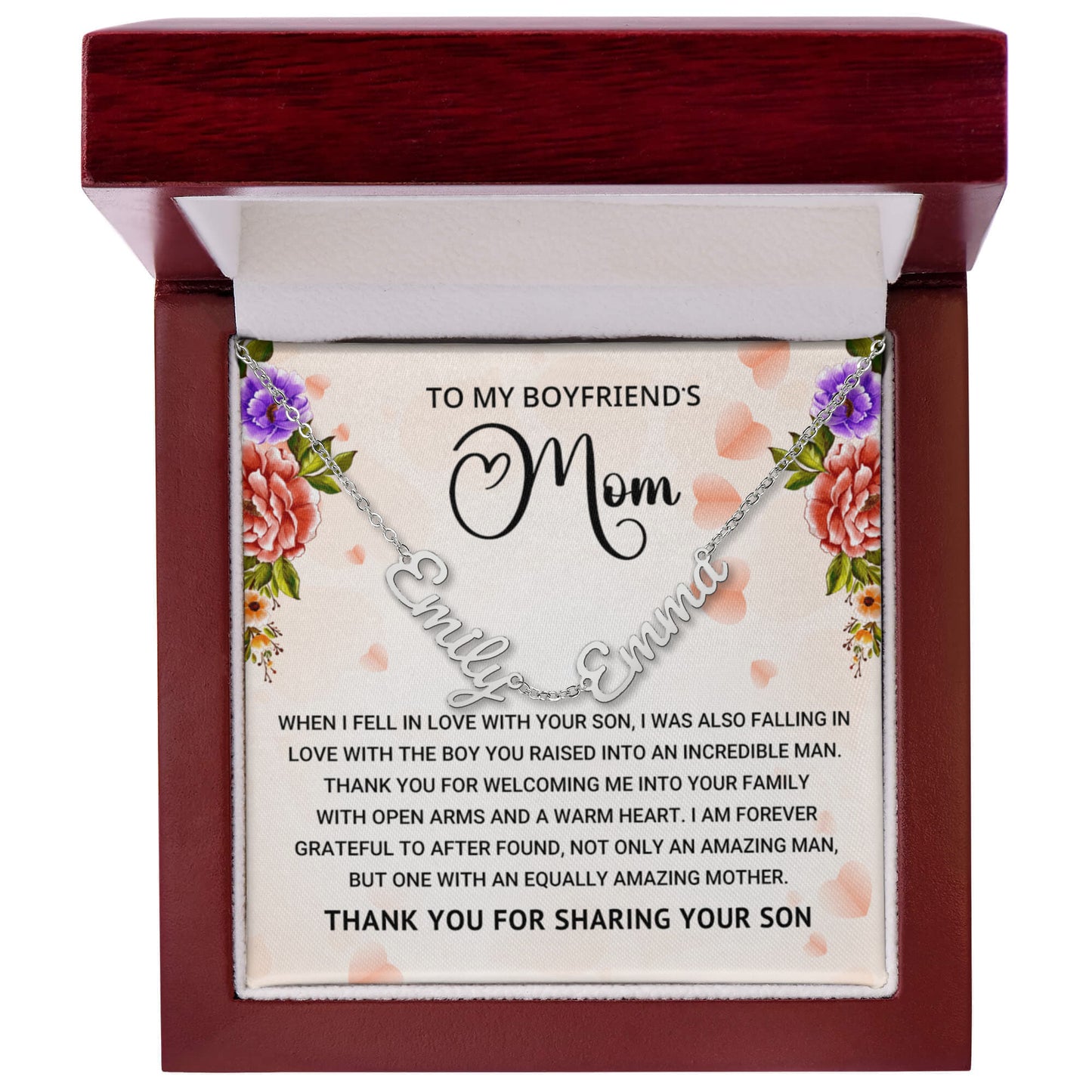 Multiple Name Necklace for Boyfriend's Mom