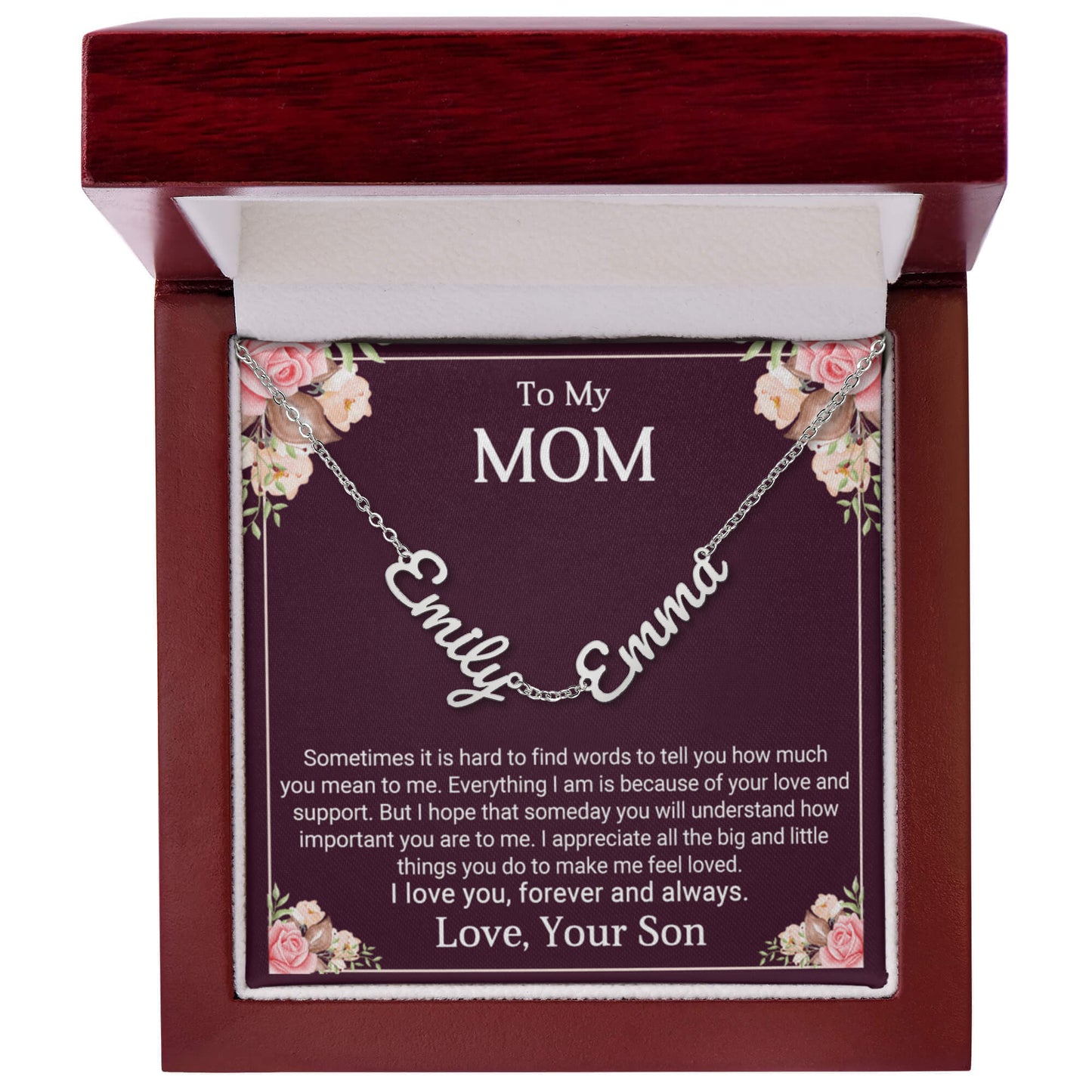 To Mom Personalized Name Necklace from Son