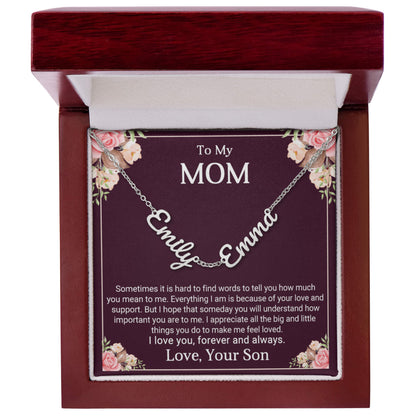 To Mom Personalized Name Necklace from Son