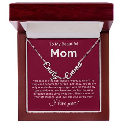 Multi Name Mom Personalized Necklace