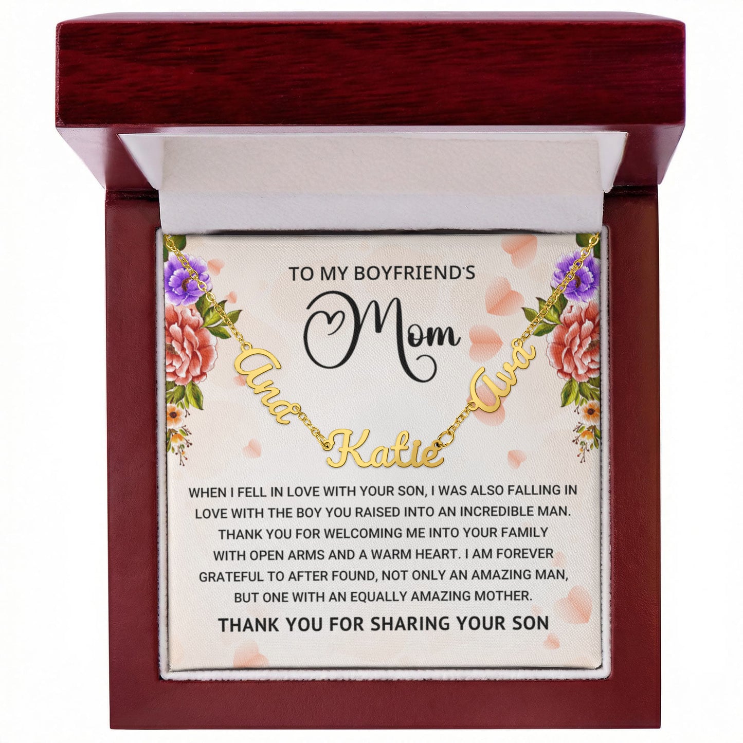 Multiple Name Necklace for Boyfriend's Mom