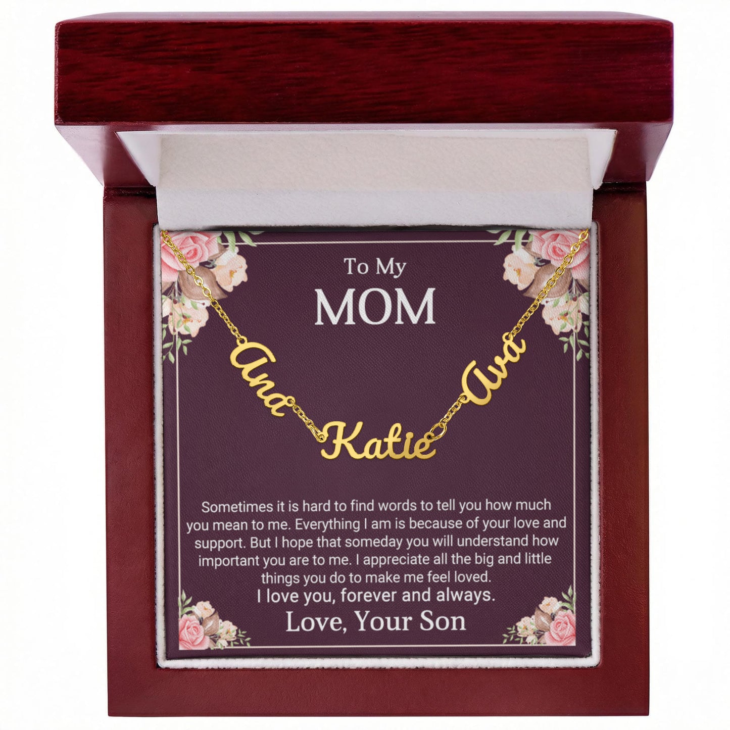 To Mom Personalized Name Necklace from Son