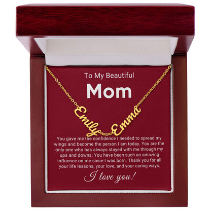 Multi Name Mom Personalized Necklace