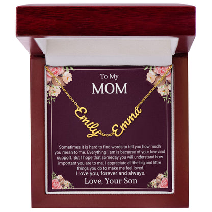 To Mom Personalized Name Necklace from Son