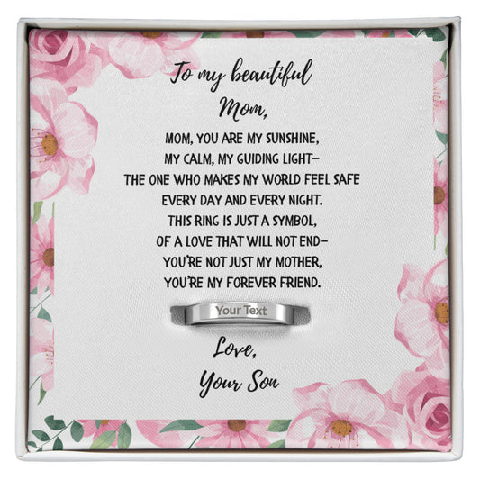 Personalized Engraved Ring for Beautiful Mom