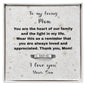 To my Loving Mom Engraved Women's Ring from Son