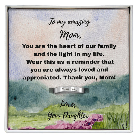 Engraved Mom Ring From Daughter
