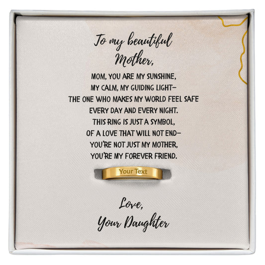 Beautiful Mother Engraved Ring from Daughter
