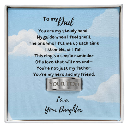 Dad Personalized Men's Ring from Daughter