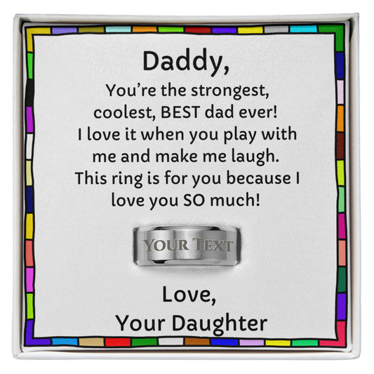 Engraved Ring for Daddy