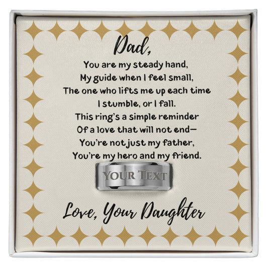 Dad Engraved Ring from Daughter