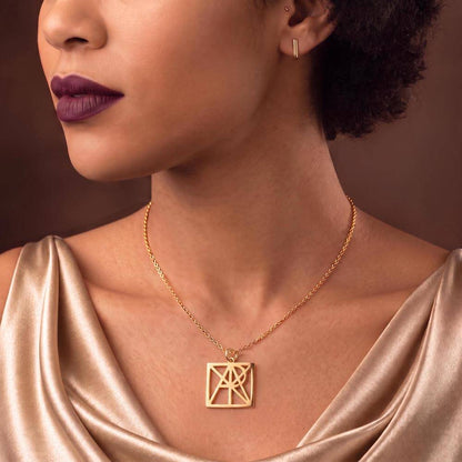 Personalized Monogram Necklace for Women, Custom Initial Necklace, Geometric Jewelry, Anniversary Birthday Gift, Daughter Christmas Gift, White Coat Ceremony Gift