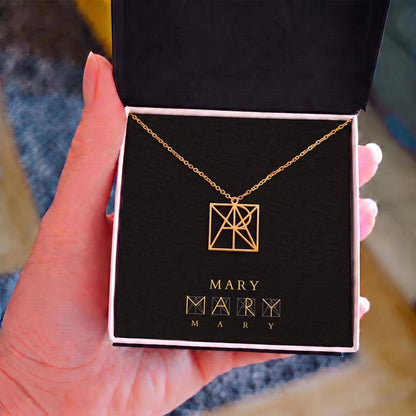 Personalized Monogram Necklace for Women, Custom Initial Necklace, Geometric Jewelry, Anniversary Birthday Gift, Daughter Christmas Gift, White Coat Ceremony Gift