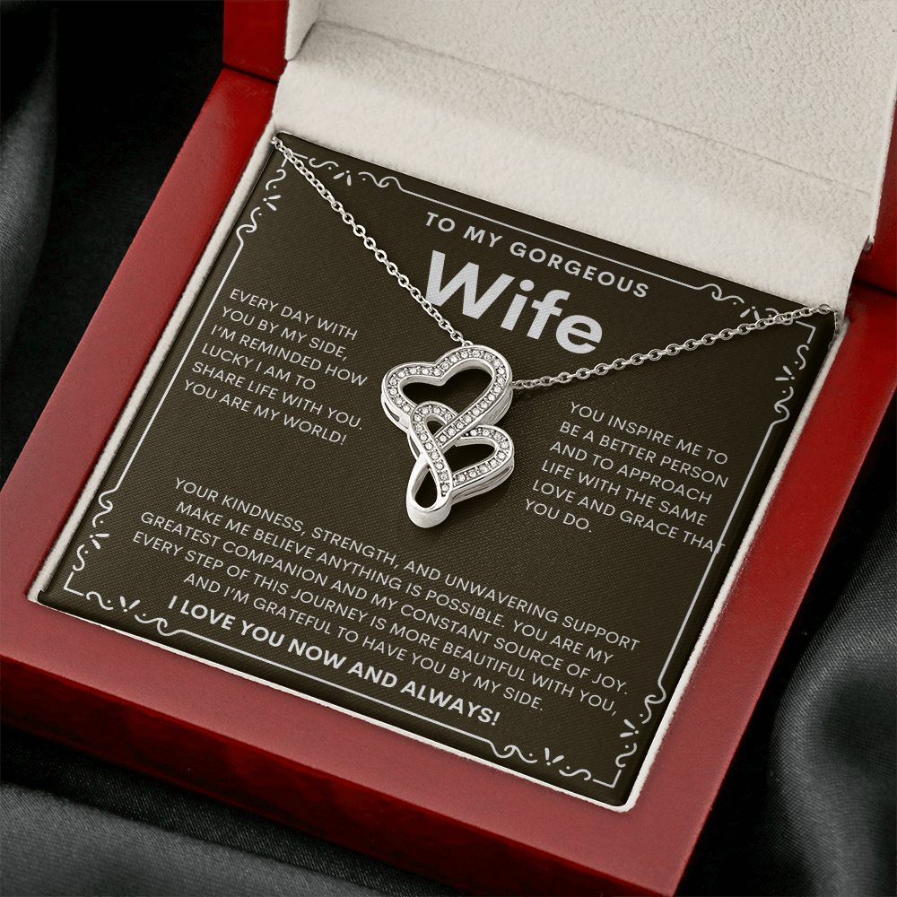 Gorgeous Wife Heart-to-Heart Pendant Necklace