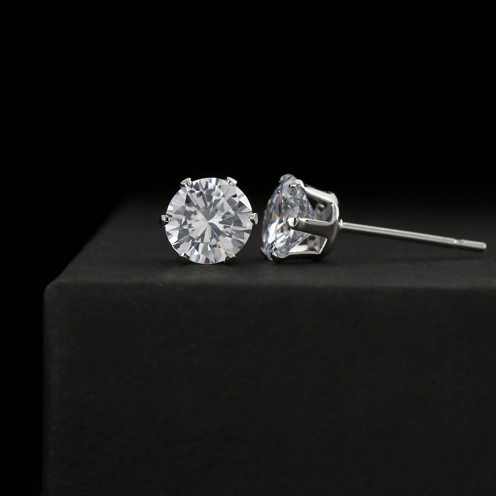 Stunning Solitaire Cubic Zirconia Earrings