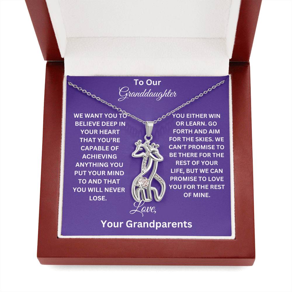 To Our Granddaughter Giraffe Necklace