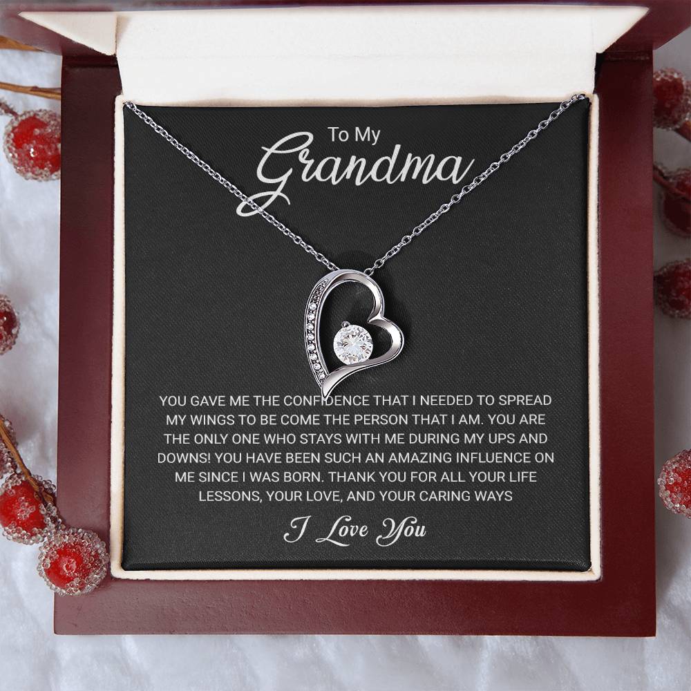 To My Grandma - I Love You - Forever Love Necklace