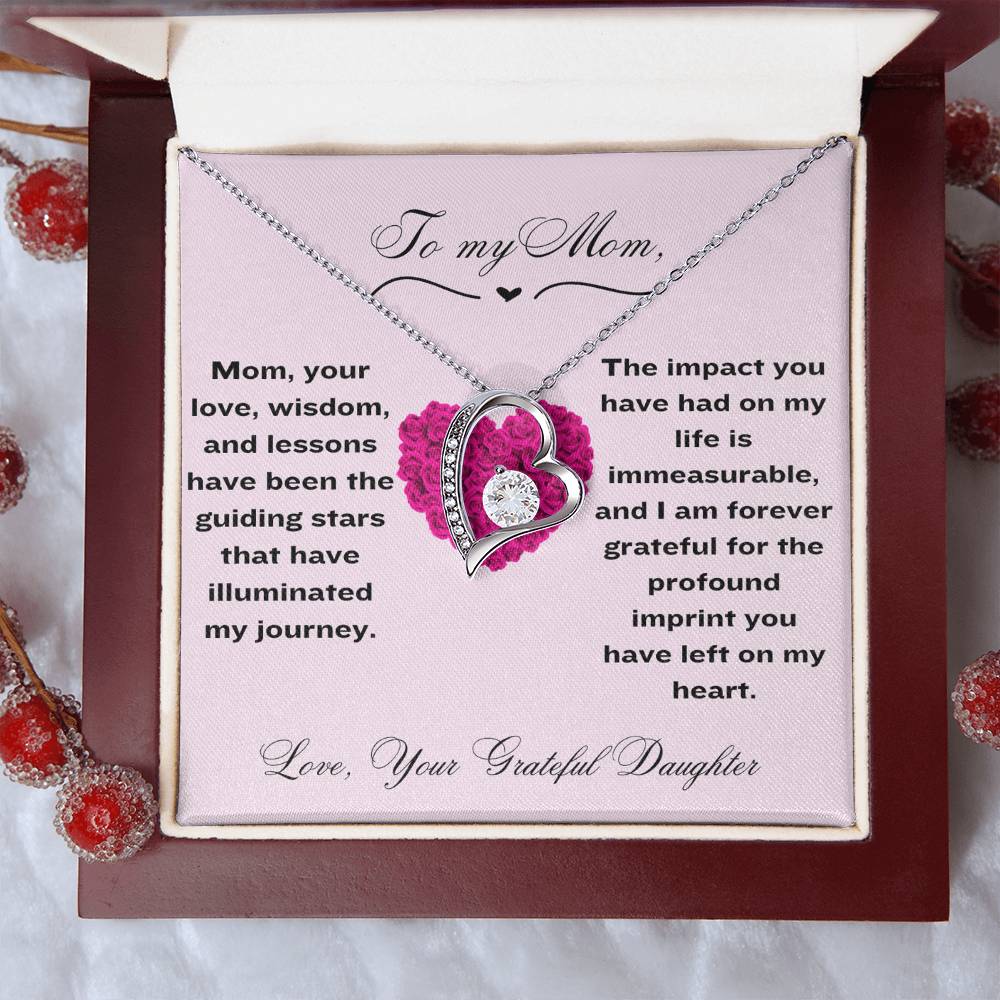 To My Mom Heart Necklace