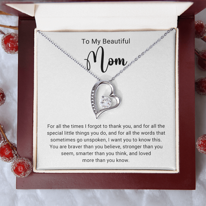 Thank You Mom Forever Love Necklace