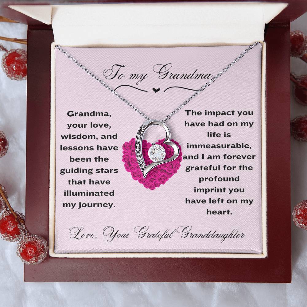 To My Grandma Heart Necklace