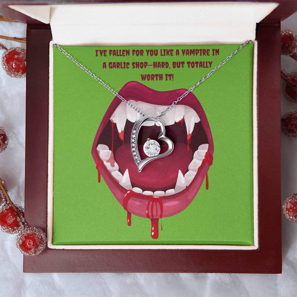 Halloween Vampire Forever Love Necklace