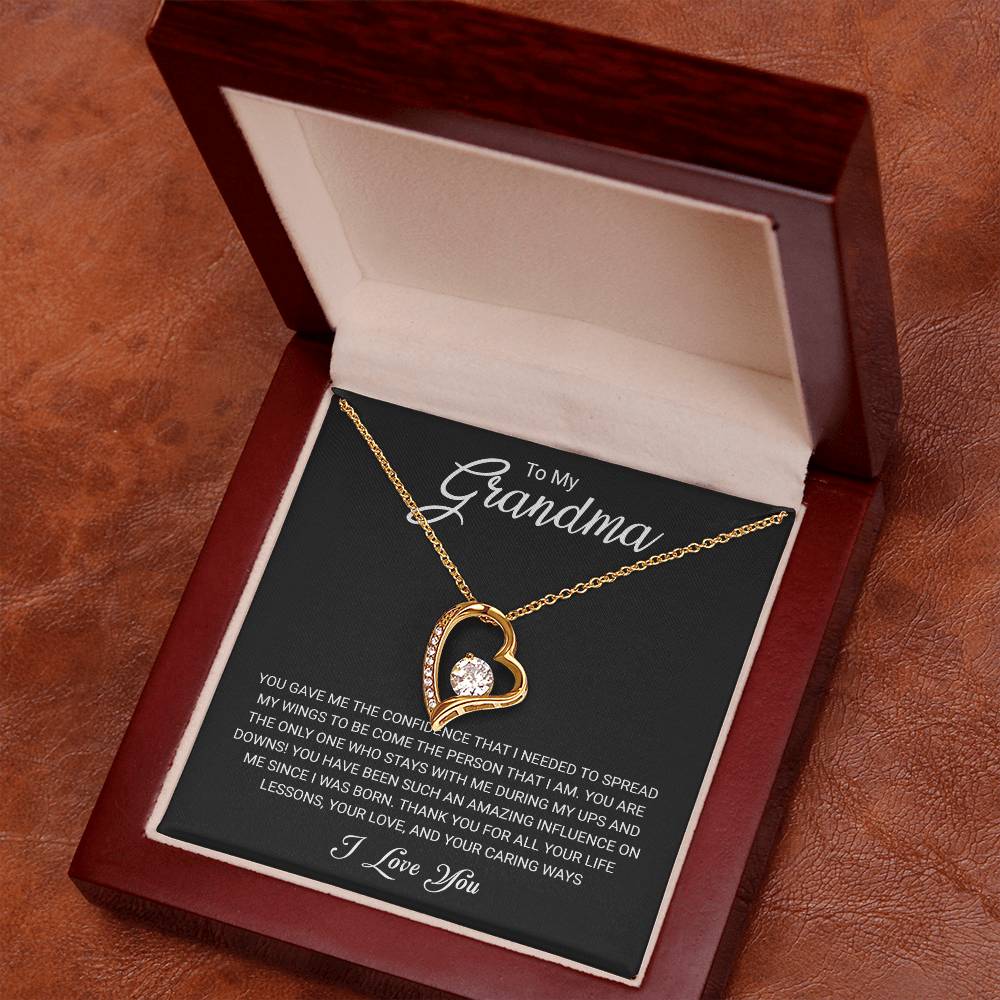 To My Grandma - I Love You - Forever Love Necklace